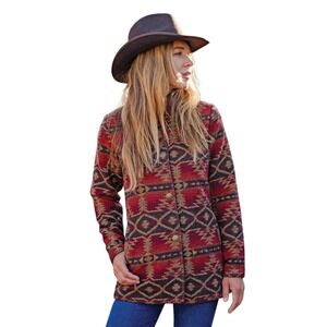 Outback Trading Company Moree Jacket Women's MED Southwest Aztec Navajo Festival